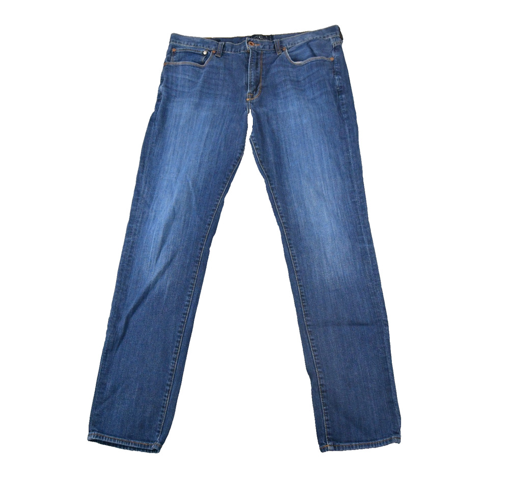 Lucky Brand 10 Authentic Skinny Jeans Mens 36X32 (35x31 Actual) Blue Denim